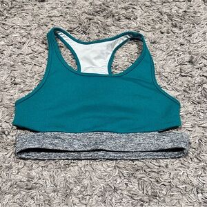 Teal and Gray Zella Women's Sports Bra